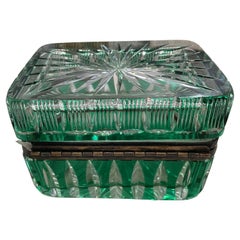 Emerald Green Crystal Casket Box