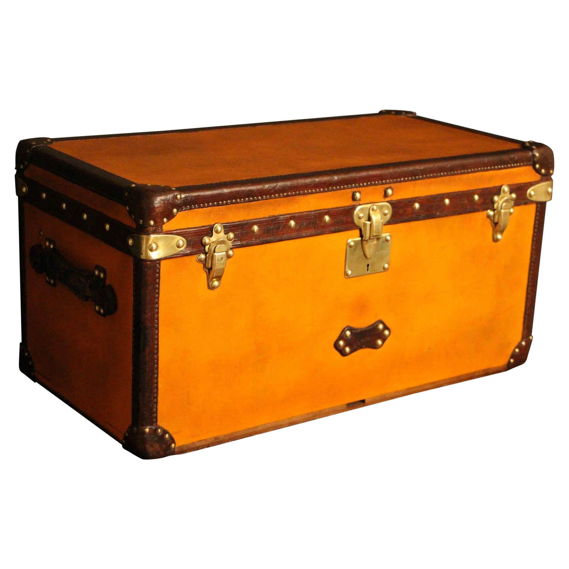 Orange Louis Vuitton Trunk, Vuitton Shoe Trunk, Louis Vuitton Steamer Trunk