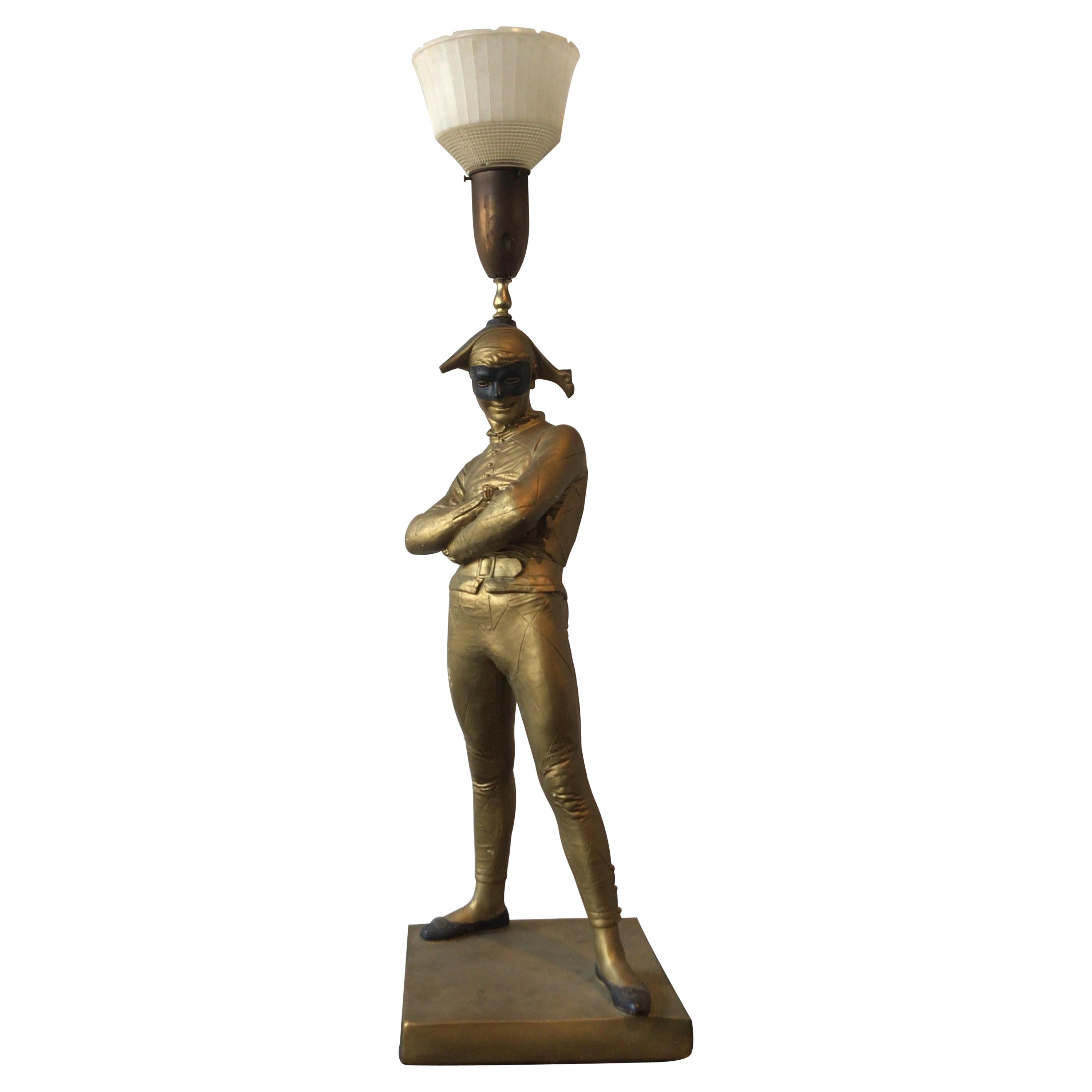 Große Harlekin-Lampe aus Gips, 1950er Jahre