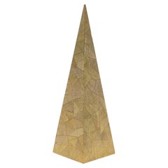 Post Modern Maitland-Smith Handmade Mosaic Shagreen Obelisk Pyramid, Circa 1990s
