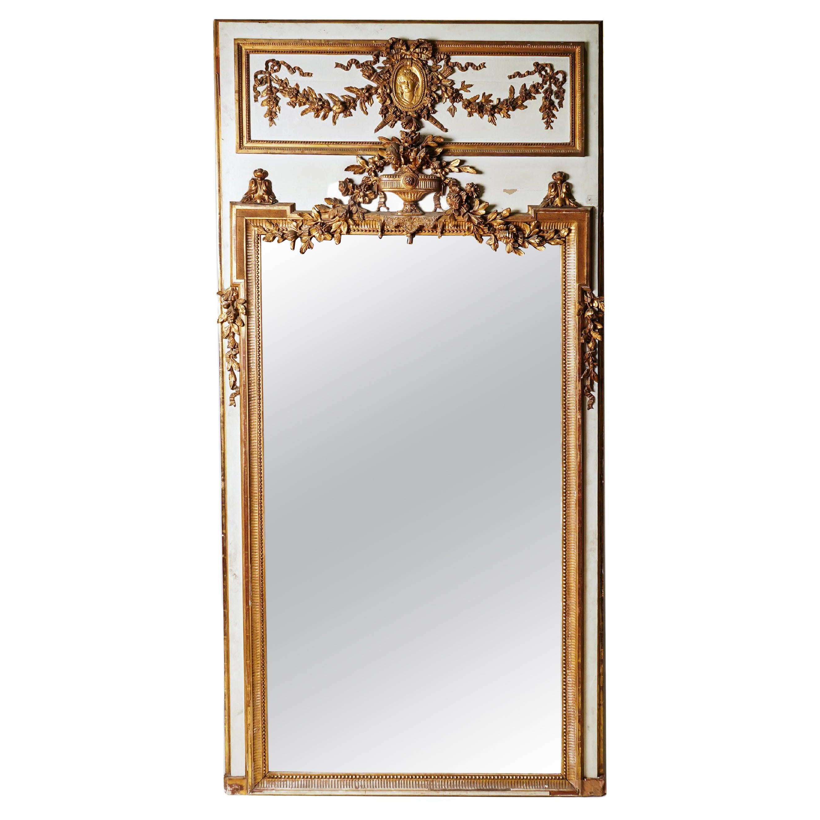 French Tremeau Mirror with Gilt For Sale