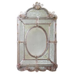 Antique Venetian Murano Glass Mirror