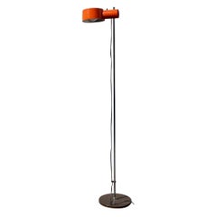 Verstellbare moderne dänische moderne Stehlampe in Orange von Svend Middelboe, 1970er Jahre