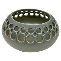 Pierced Ceramic Seedpot- Moss Green 