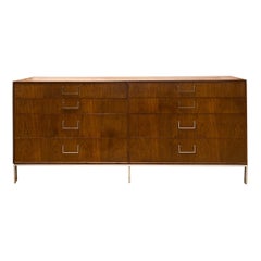 Mid-Century Modern Walnut Credenza / Chest of Drawers Att. to Florence Knoll