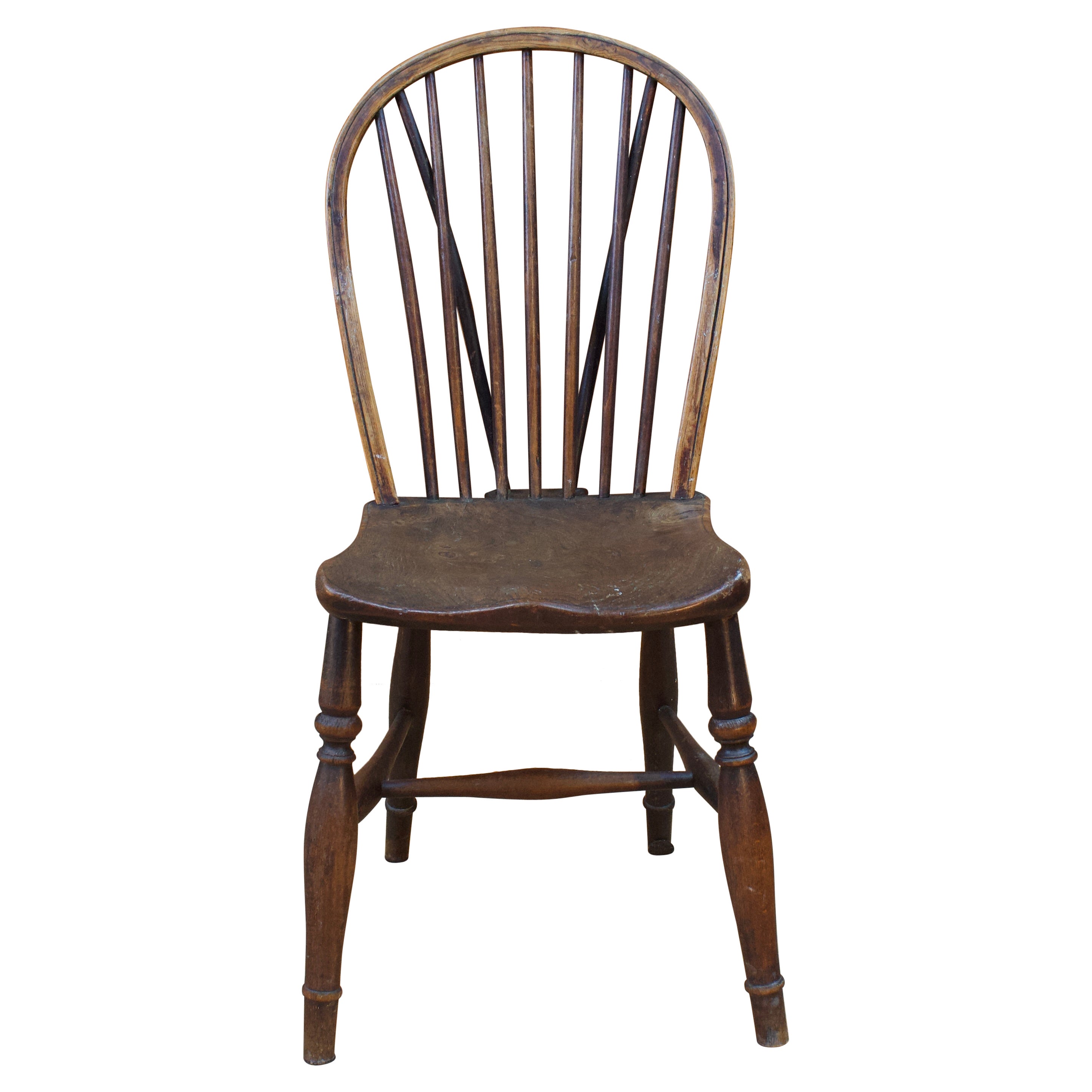Windsor Chair in Solid Wood, England, 19th Century