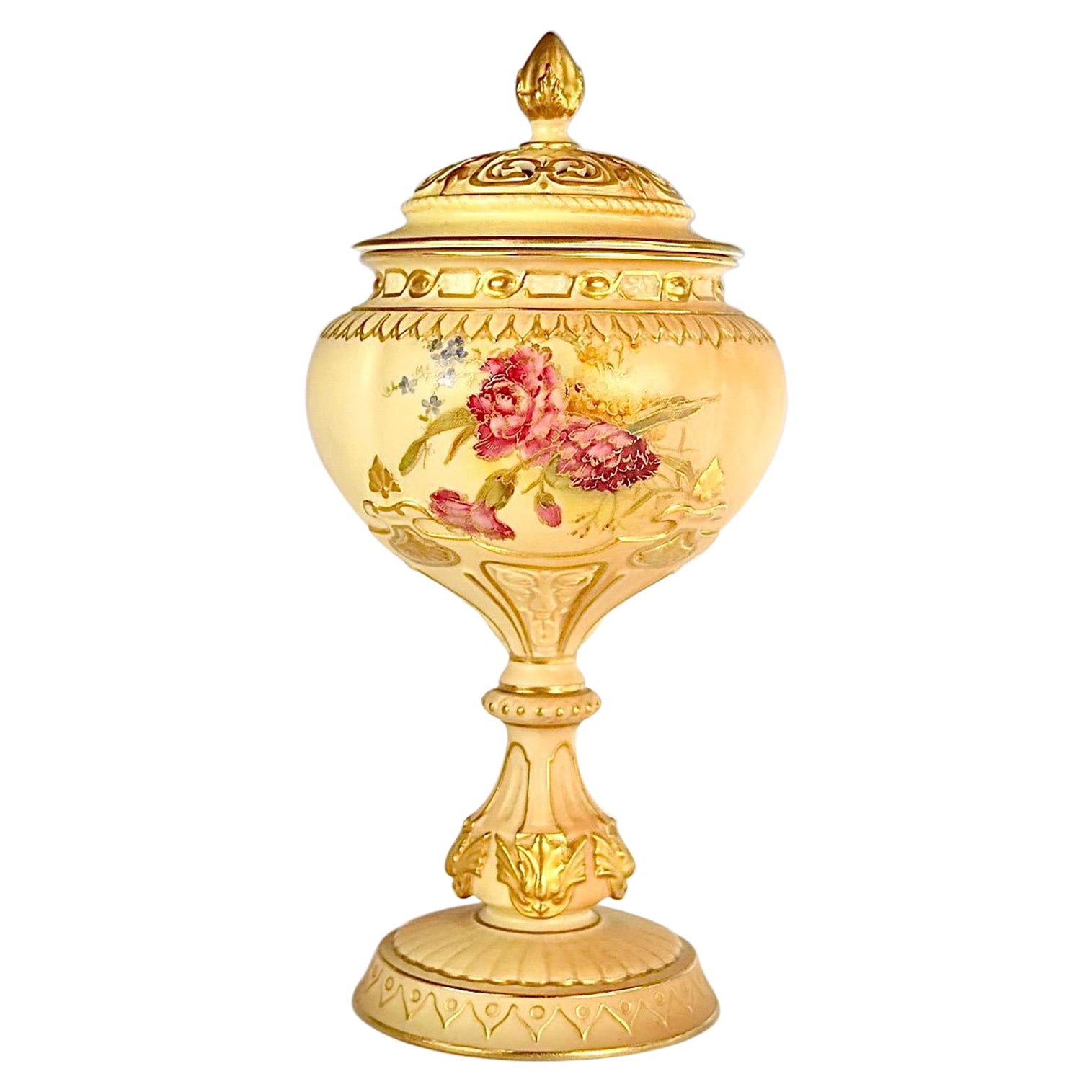 Antique Royal Worcester Pot Pourri Vase For Sale