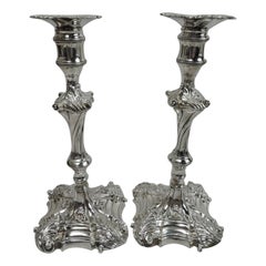 Pair of English Georgian Classical Candlesticks by William Cafe