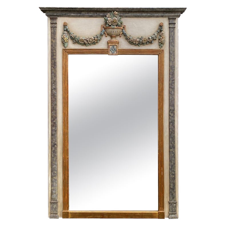 Louis XVI Trumeau Mirror For Sale