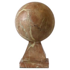 Art Deco Modern Marble Sphere Sculpture