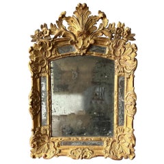 Spiegel aus vergoldetem Holz aus der Zeit Ludwigs XV.
