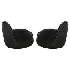 Vladimir Kagan 'Rock Star' Pair of Leather Rocking Chairs, c. 1997, Signed