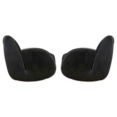 Vladimir Kagan 'Rock Star' Pair of Leather Rocking Chairs, c. 1997, Signed