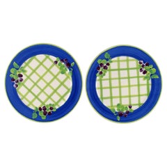 Retro Rosenthal Designers Guild, Orchard Collection, Two Large Porcelain Cover Plates