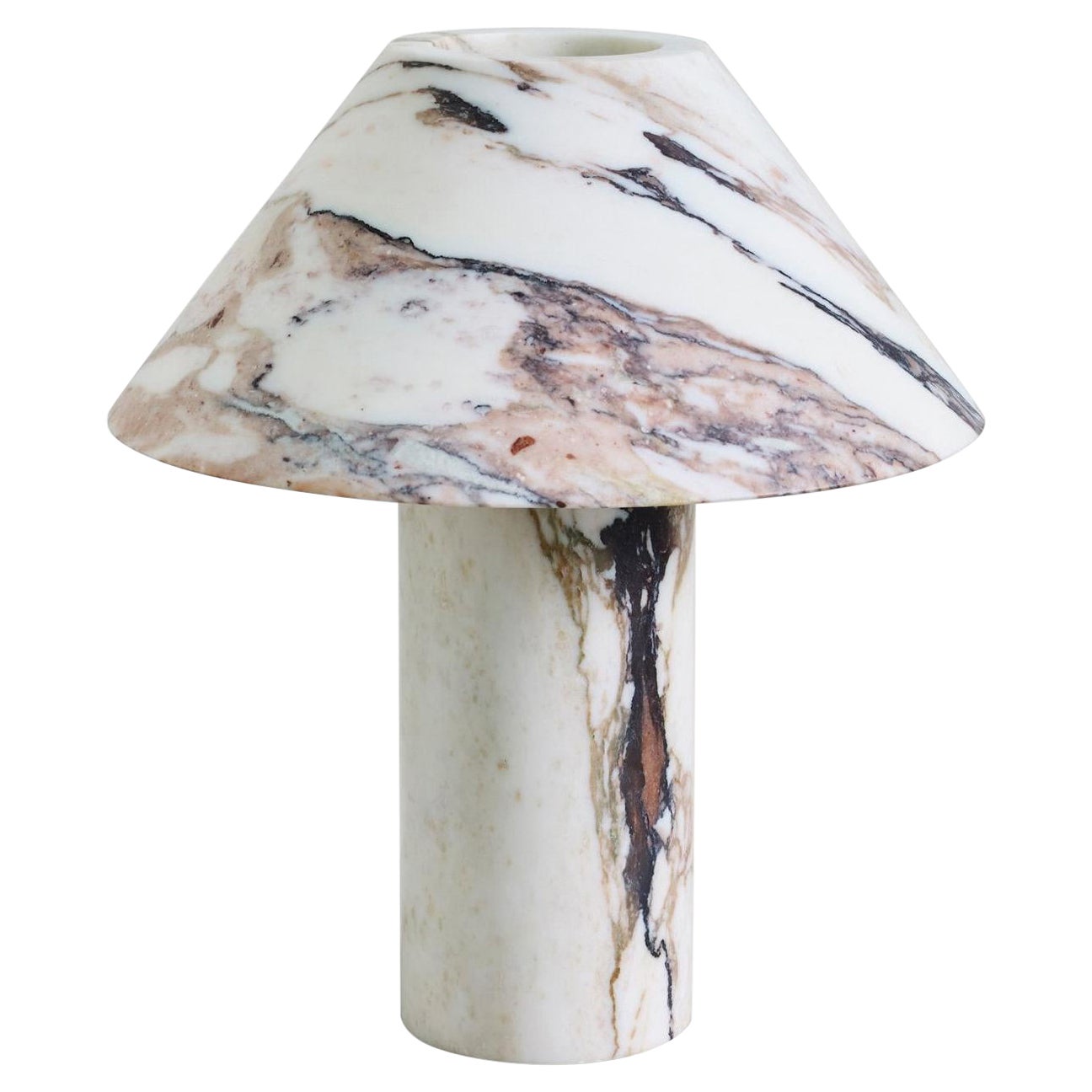 Sculpted Calacatta Marble Lamp by Henry Wilson