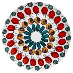 Retro Piero Fornasetti Porcelain Plate, Giastra Di Frutta # 6