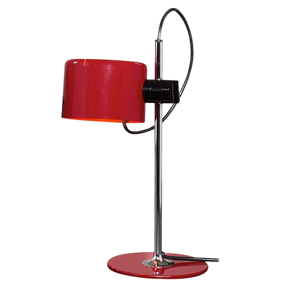 Lampe de table "Mini Coupé" modèle 2201 de Joe Colombo en rouge écarlate pour Oluce