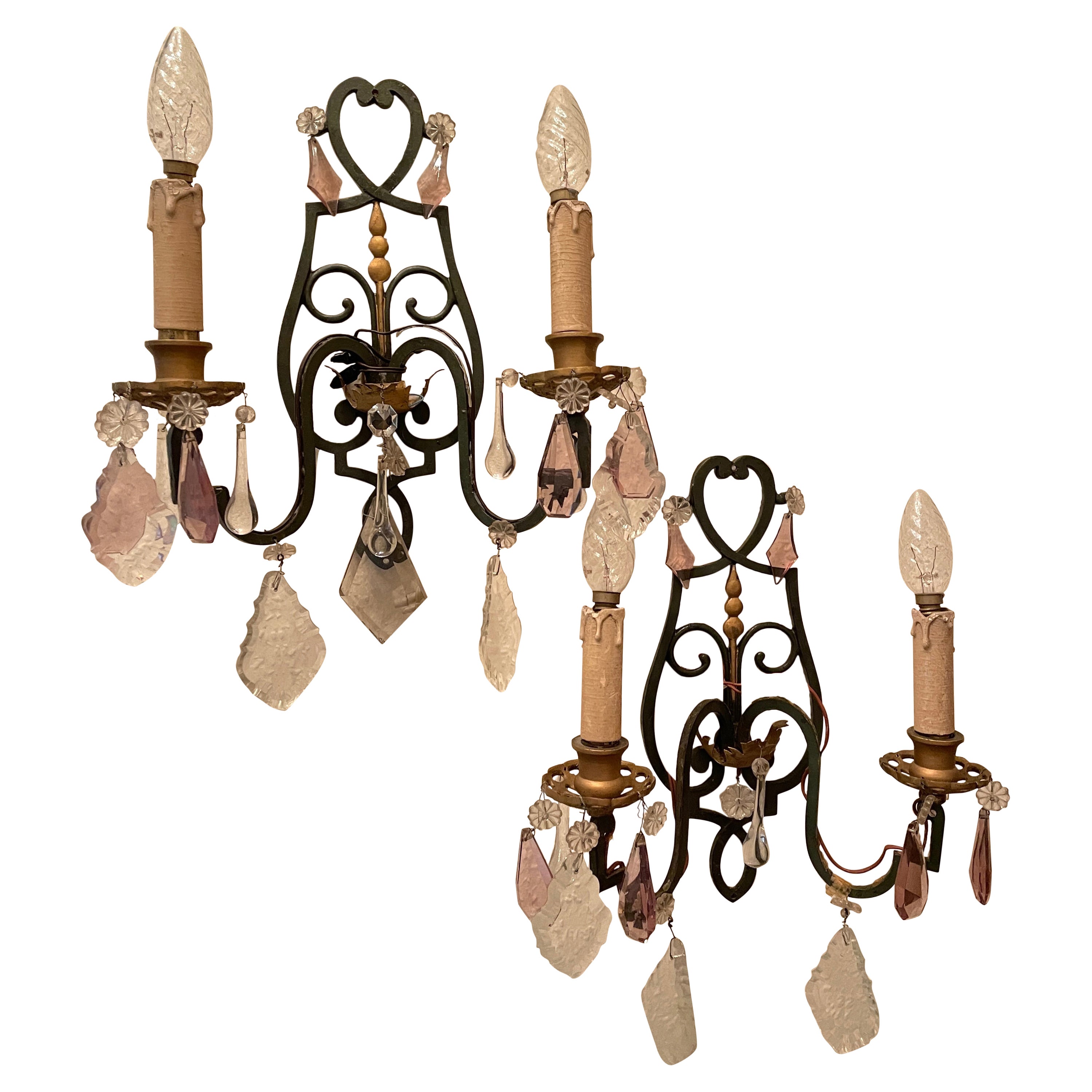 Pair of Louis XV Style Sconces, Italy