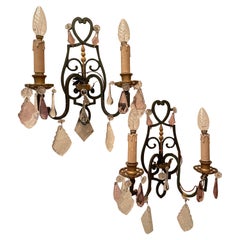 Vintage Pair of Louis XV Style Sconces, Italy