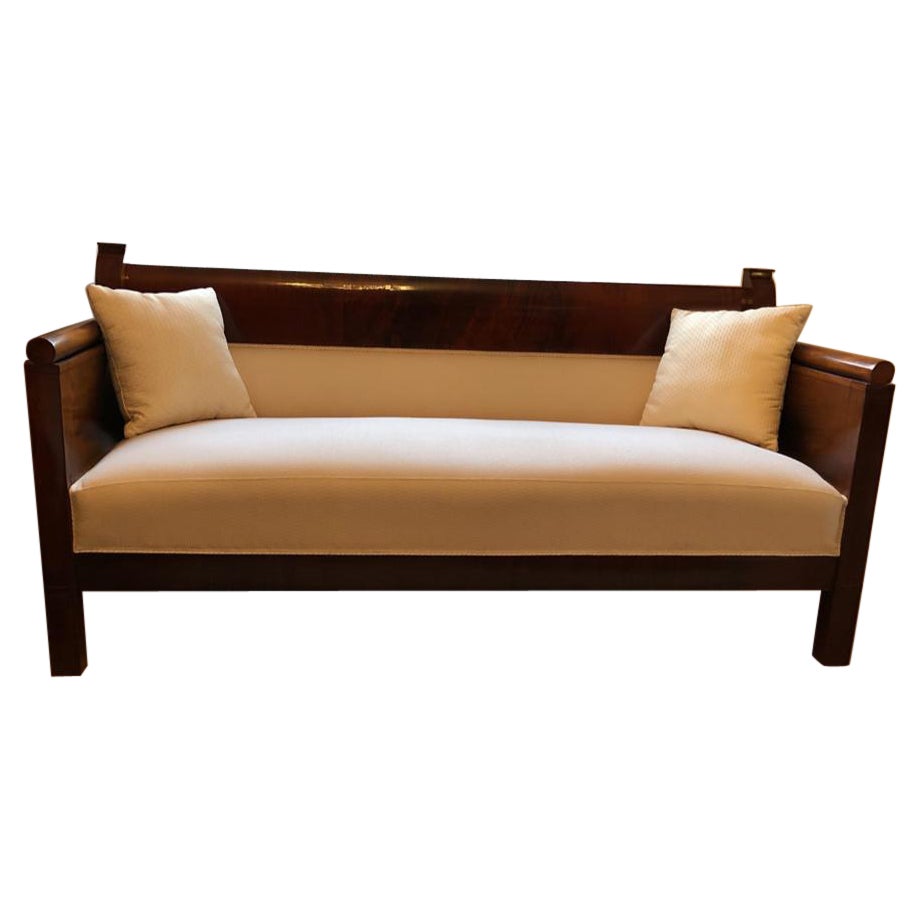 Biedermeier Mahogany Couch, from the First Half of the 19th Century