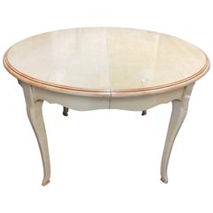 Elegant Roche Bobois French Painted Dining Table with Leaves