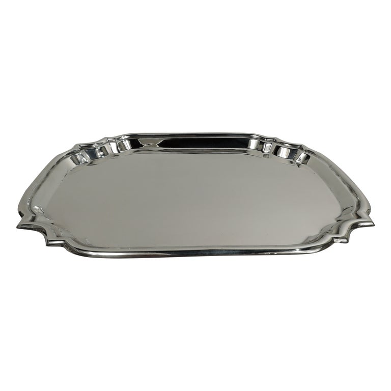 American Modern Georgian Sterling Silver Party Platter by Poole For Sale