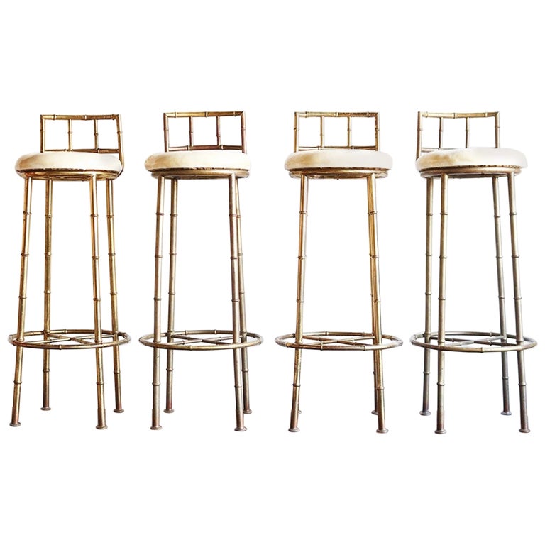 Bamboo Bar Stools at 1stDibs