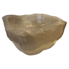 Quartz Crystal Bowl, Centrepiece, Brazil, Dales Rogers Ammonite