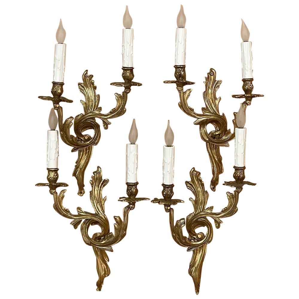 Brass Louis XV French Wall Sconce Light Sculpture For Sale at 1stDibs ...