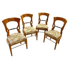 Set of Four Biedermeier Style Dining Chairs, 20th Century
