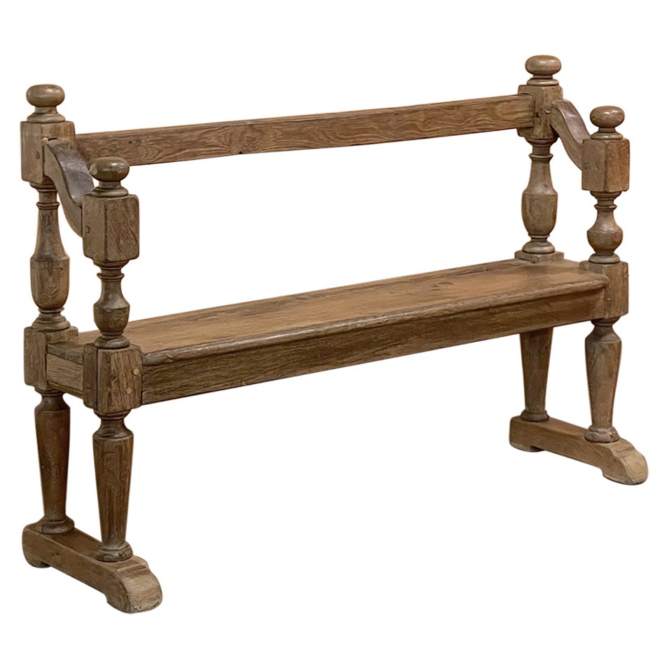 19th Century Rustic Country French Bench, Pew