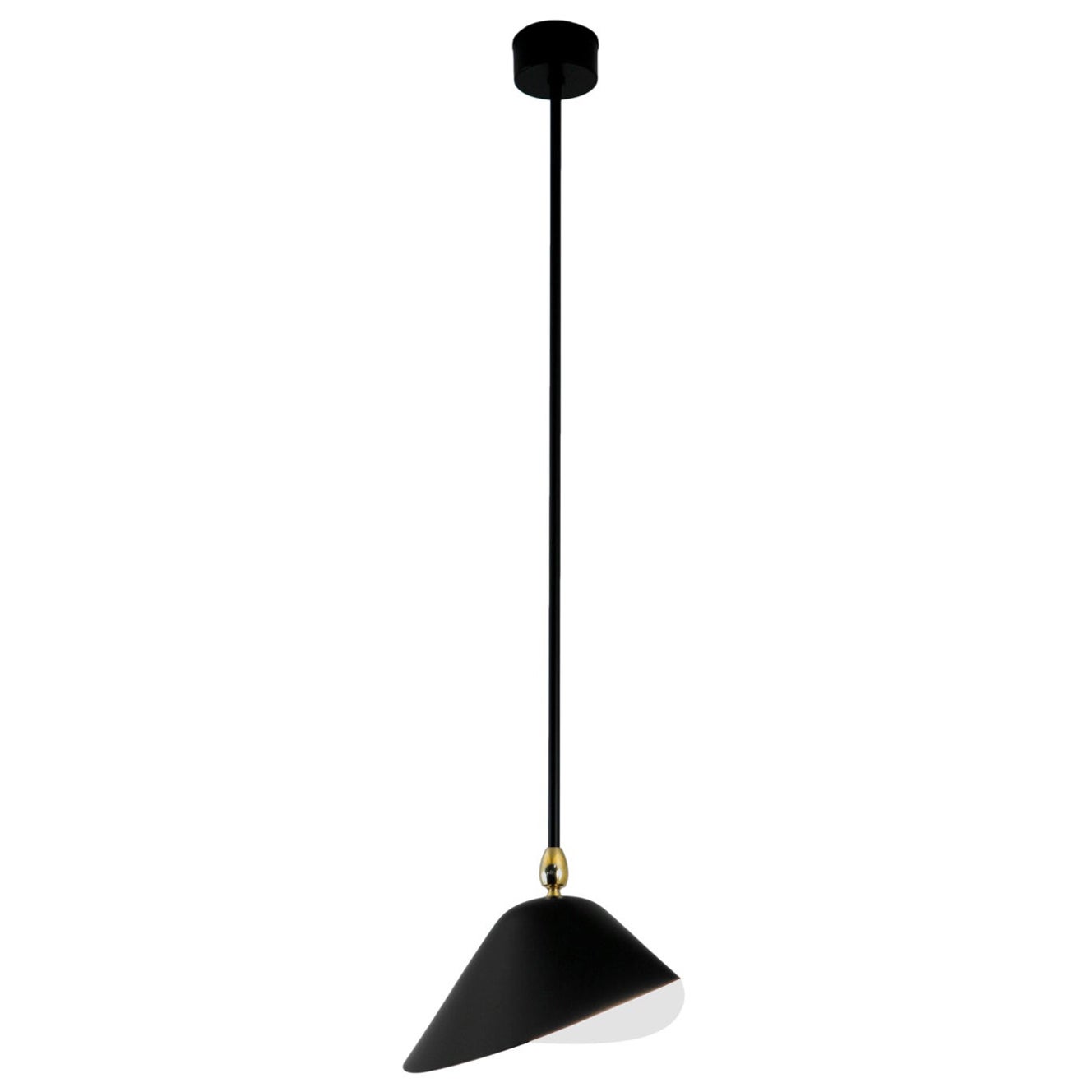 Serge Mouille - Library Ceiling Lamp in Black For Sale