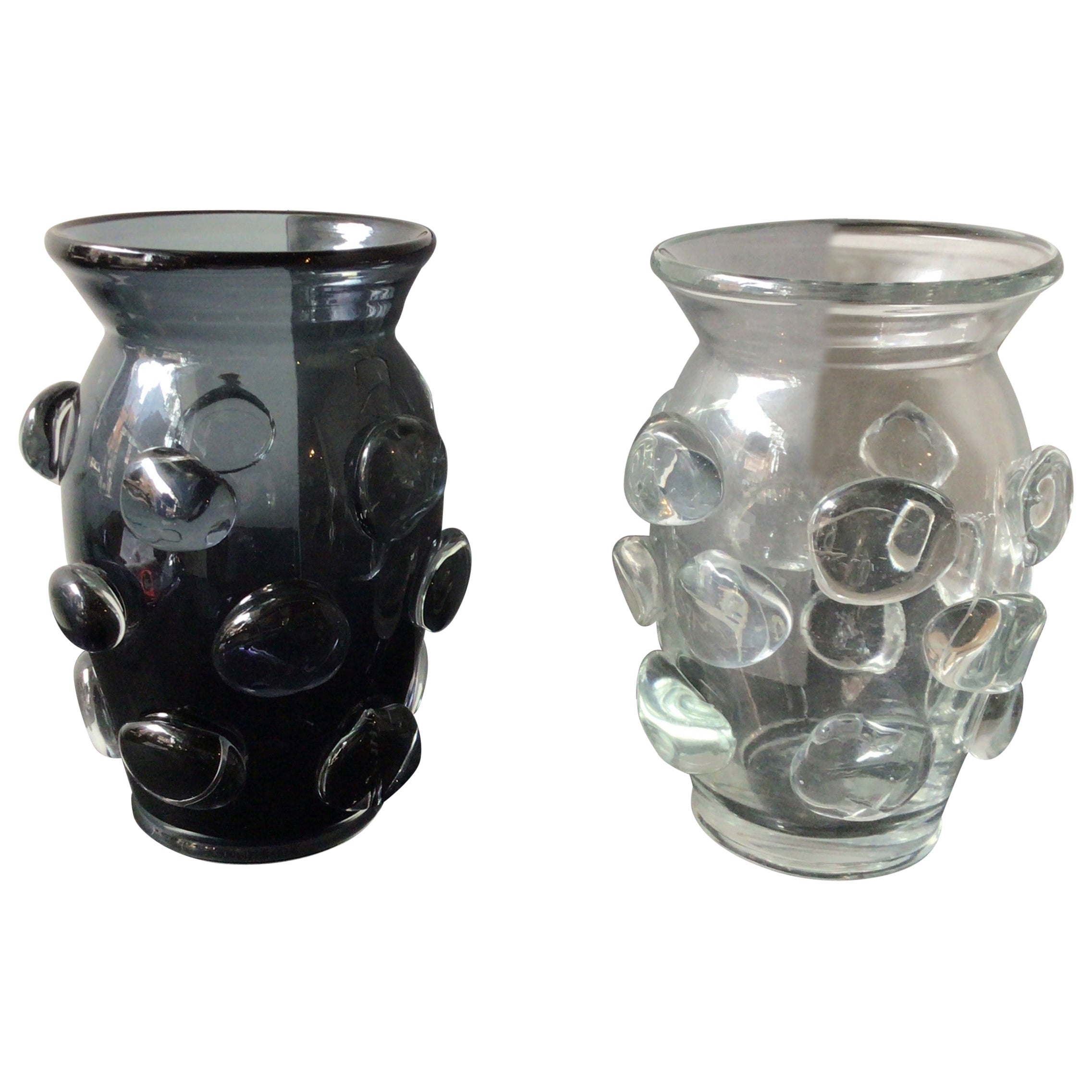 Große Vase "Aerin Abel" in Schwarz oder Klar im Angebot