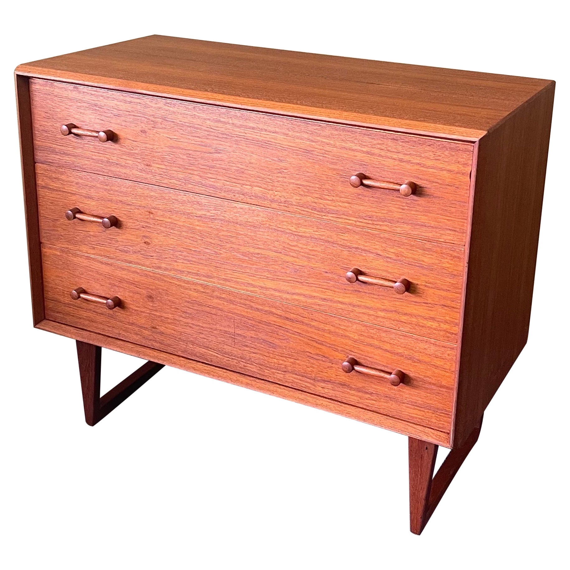 Danish Modern Three-Drawer Teak Dresser or Chest by Borge Mogensen For Sale