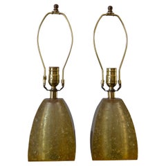 1960er Jahre Fractal Harz Kaminsimslampen, neu verkabelt – ein Paar