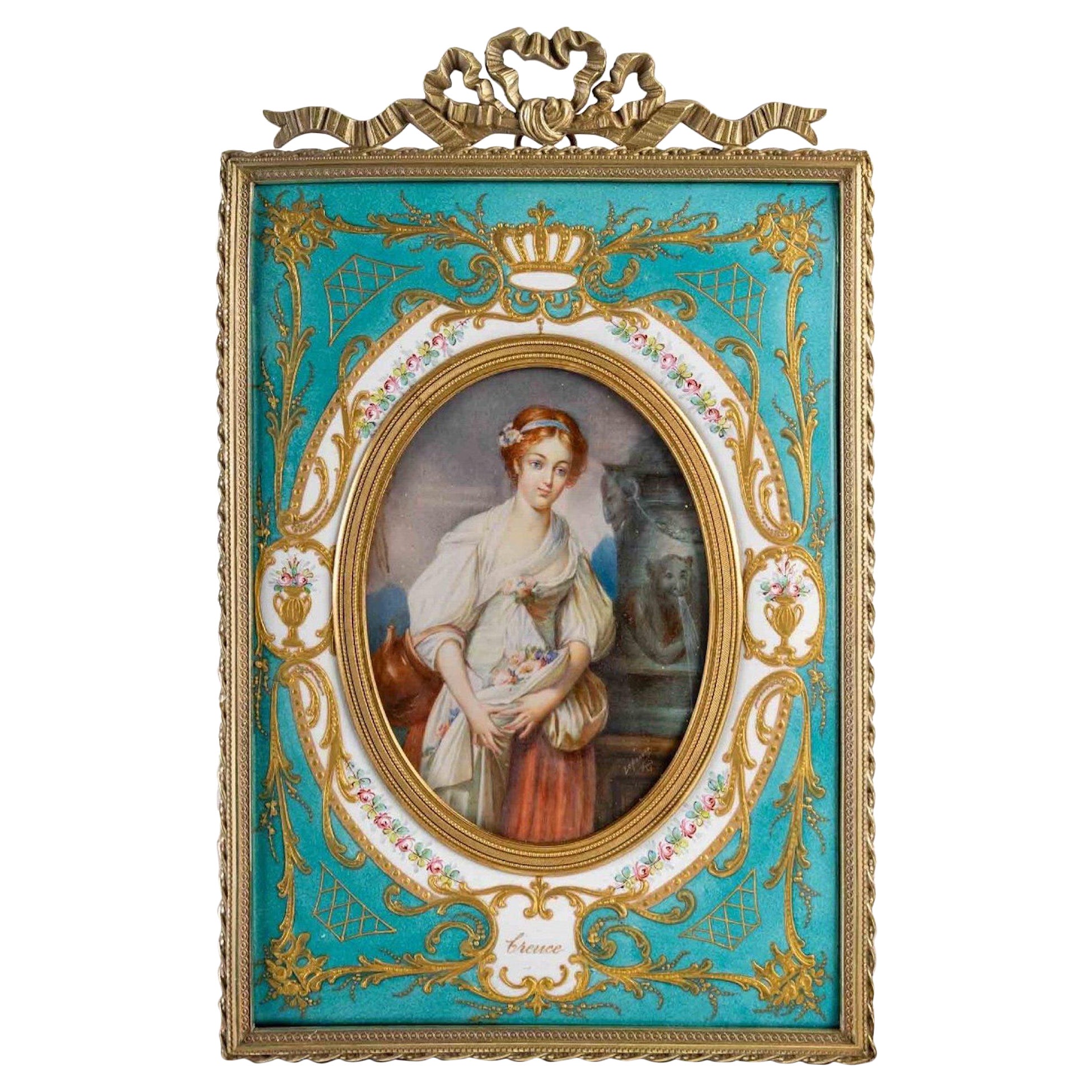 Frame in Gilded Bronze and Enamel Late 19th Century