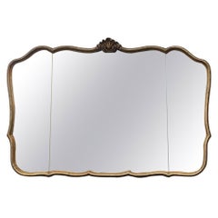 Baroque Mirror in Bolo Silver with Golden Shades, 1930s