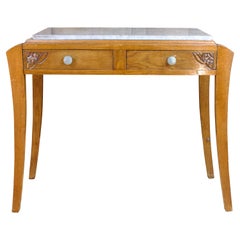 Art Deco Console or Dressing Table with Marble Top circa 1940