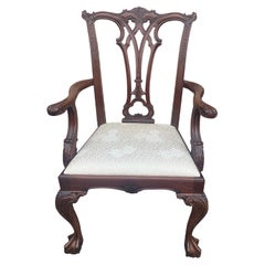 Set of 10 Chippendale Mahogany Dining Chairs