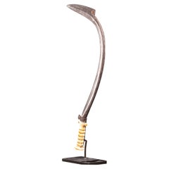 Ceremonial Sickle knife with design handle, Zande People, DRC.