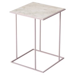 Frame - Roman Travertine Side Table By DFdesignlab Handmade in Italy