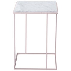 Frame - Carrara Marble Side Table By DFdesignlab Handmade in Italy
