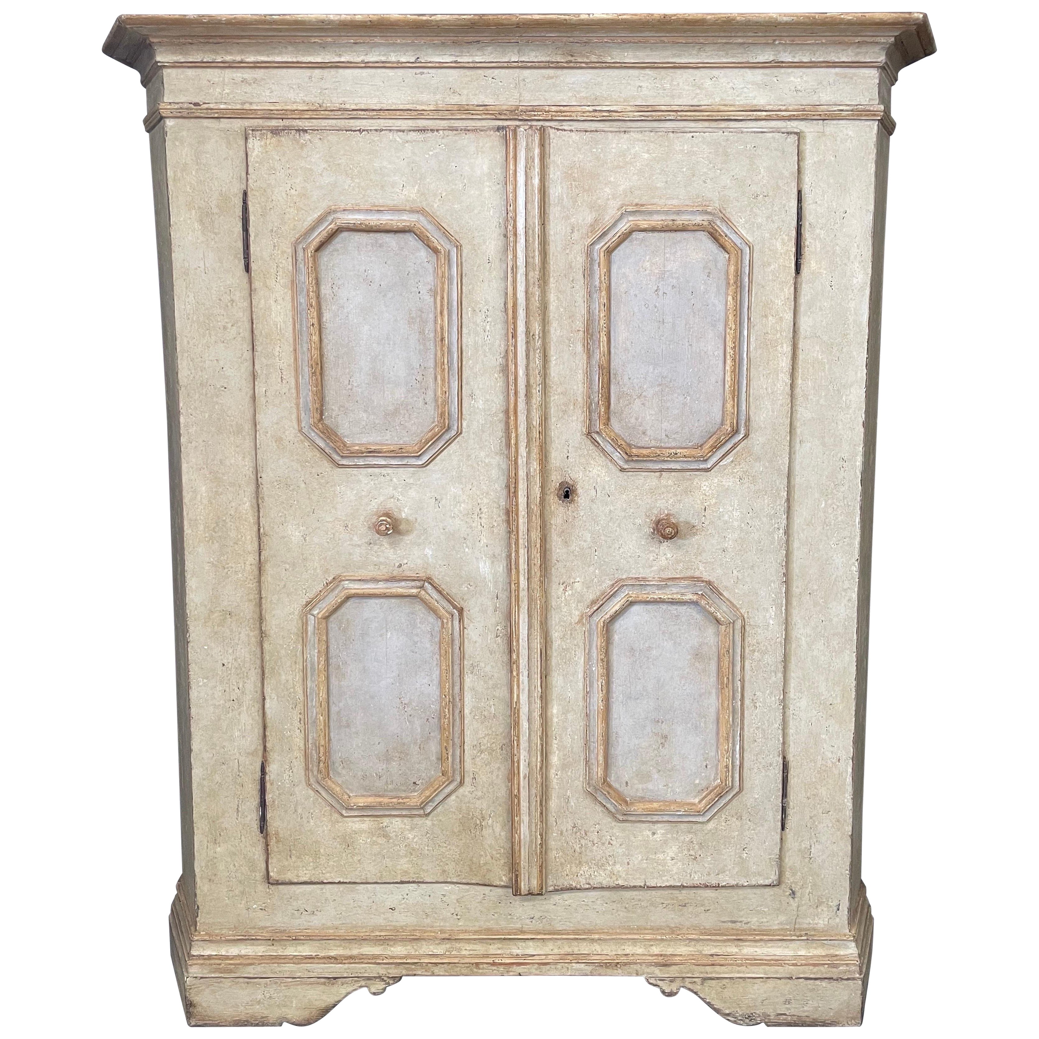 18th Century Venetian Painted Armoire For Sale