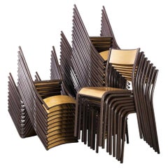 Chaises de salle à manger empilables Mullca françaises des années 1960, modèle 510