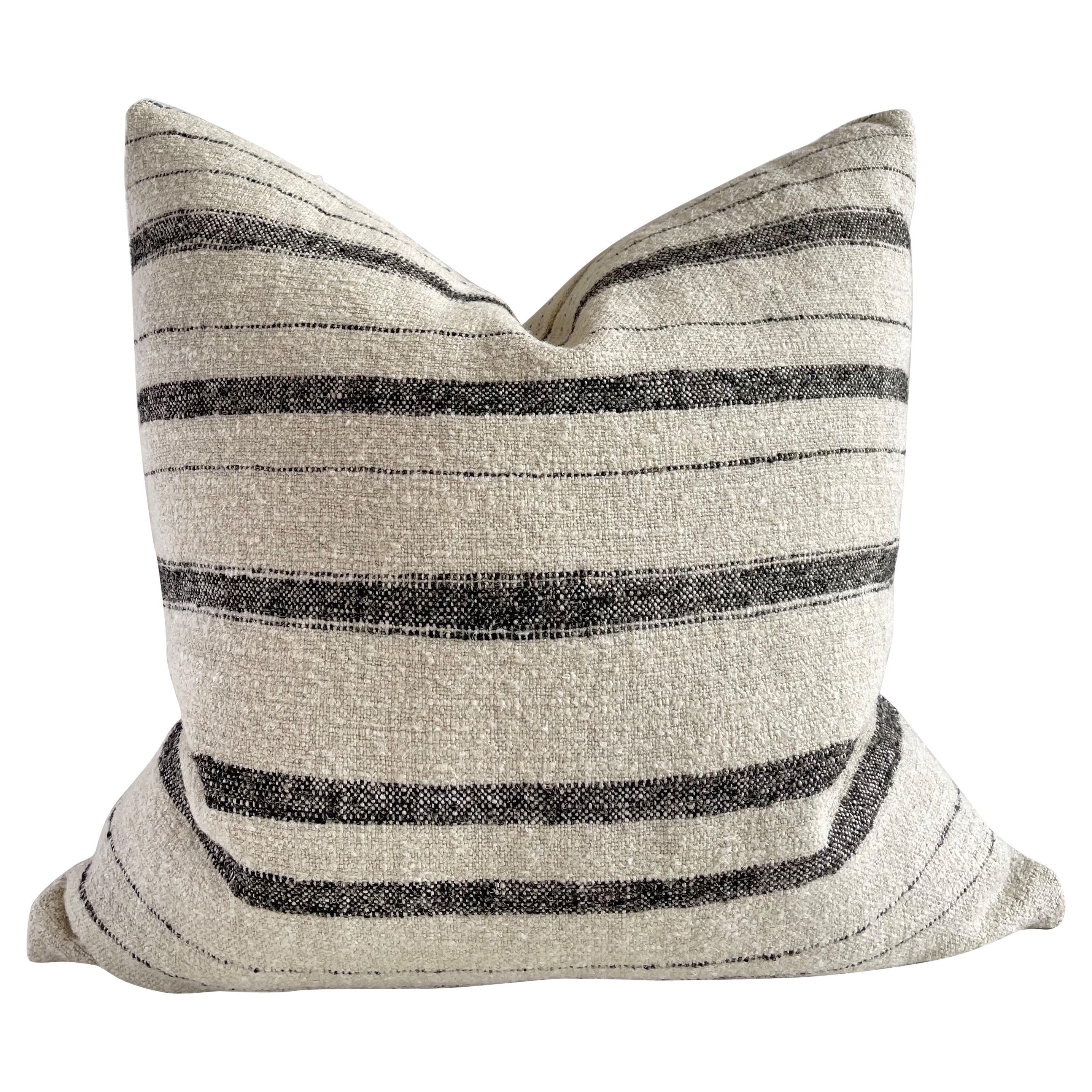 Bloom Home Inc Belgian Linen and Cotton Pillow For Sale