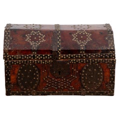 Antique Spanish Leather Trunk