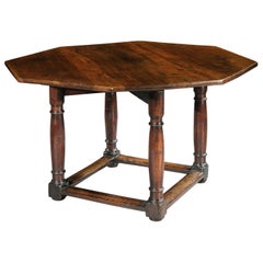 Table, Centre, Dining, Writing, Walnut, Octagonal, French, Renaissance