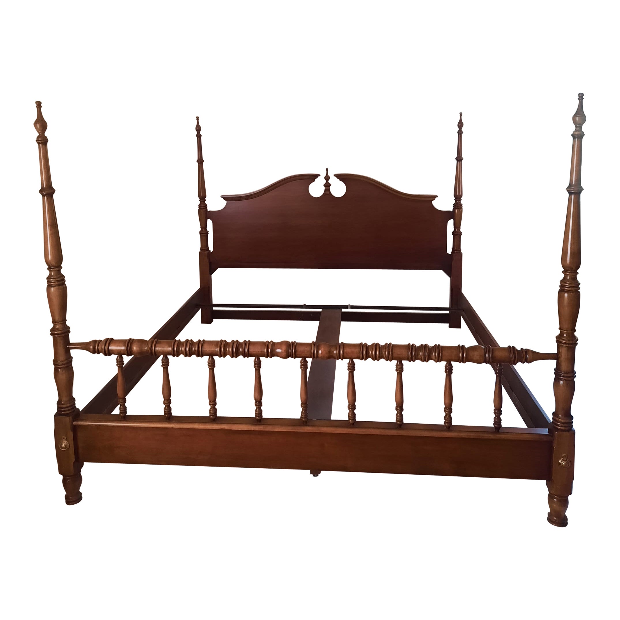 Stanley Furniture's American Craftman Collection Cherry King Size Low Poster Bed