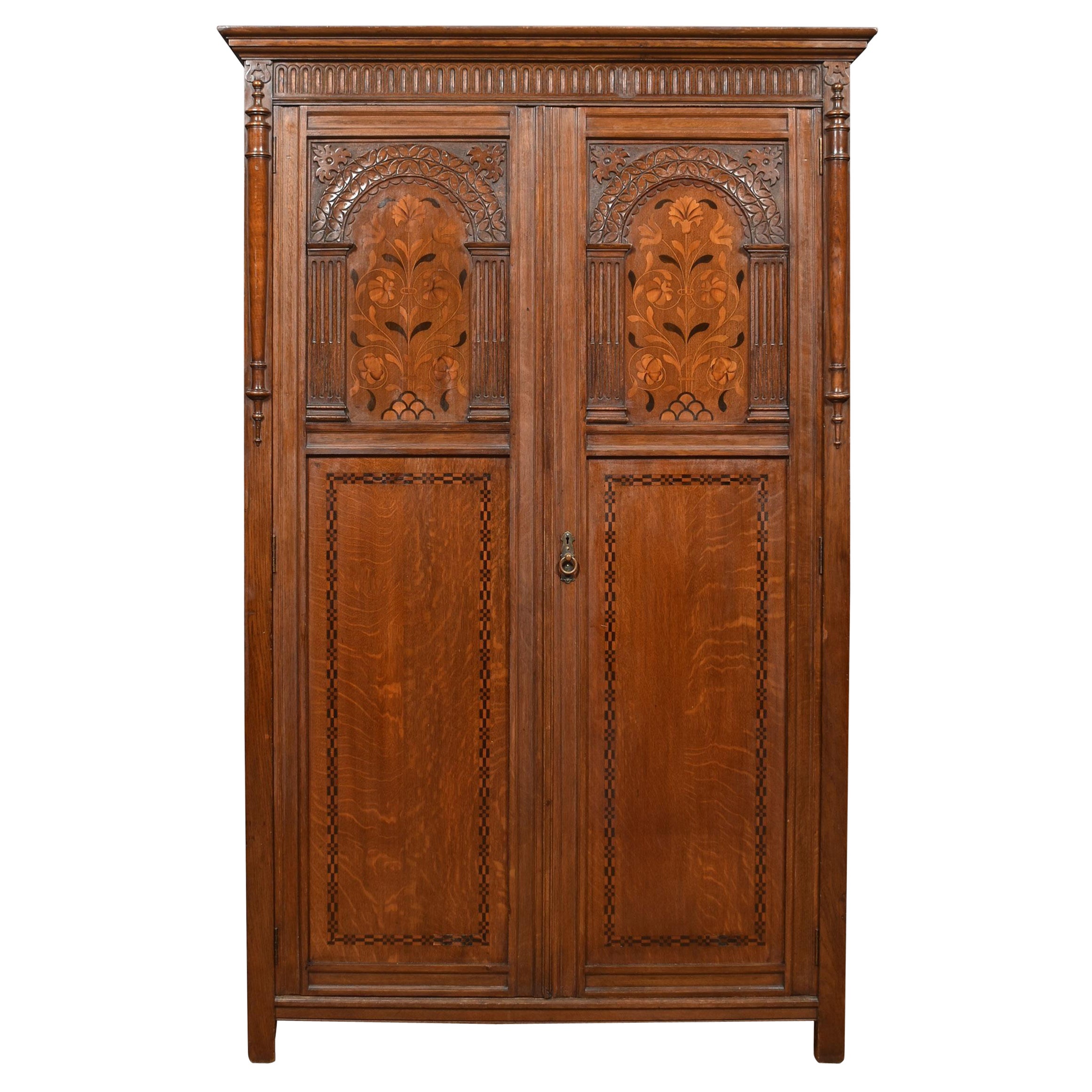 Carved Oak Hall Robe at 1stDibs