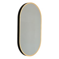 Capsula Illuminated Pill Shaped Customisable Mirror, Bronze Patina Frame, Large